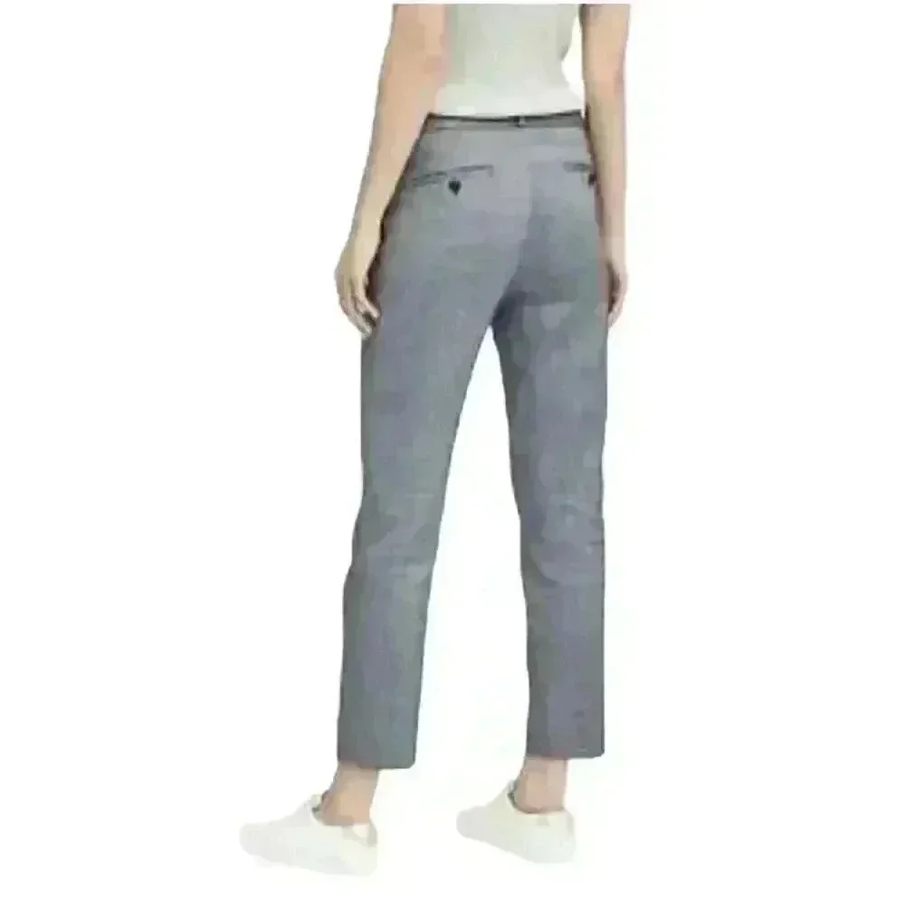 Banana Republic Avery Fit Women's Blue/White Twill Linen/Cotton/Spandex Pants